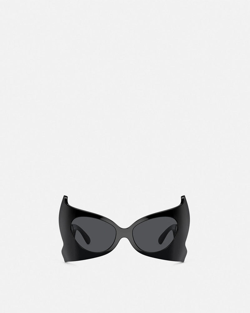 (Versace-Style) MEDUSA BIGGIE BUTTERFLY SUNGLASSES BLACK